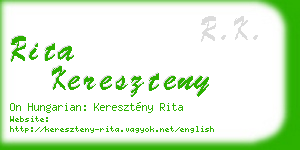 rita kereszteny business card
