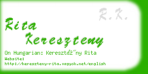 rita kereszteny business card